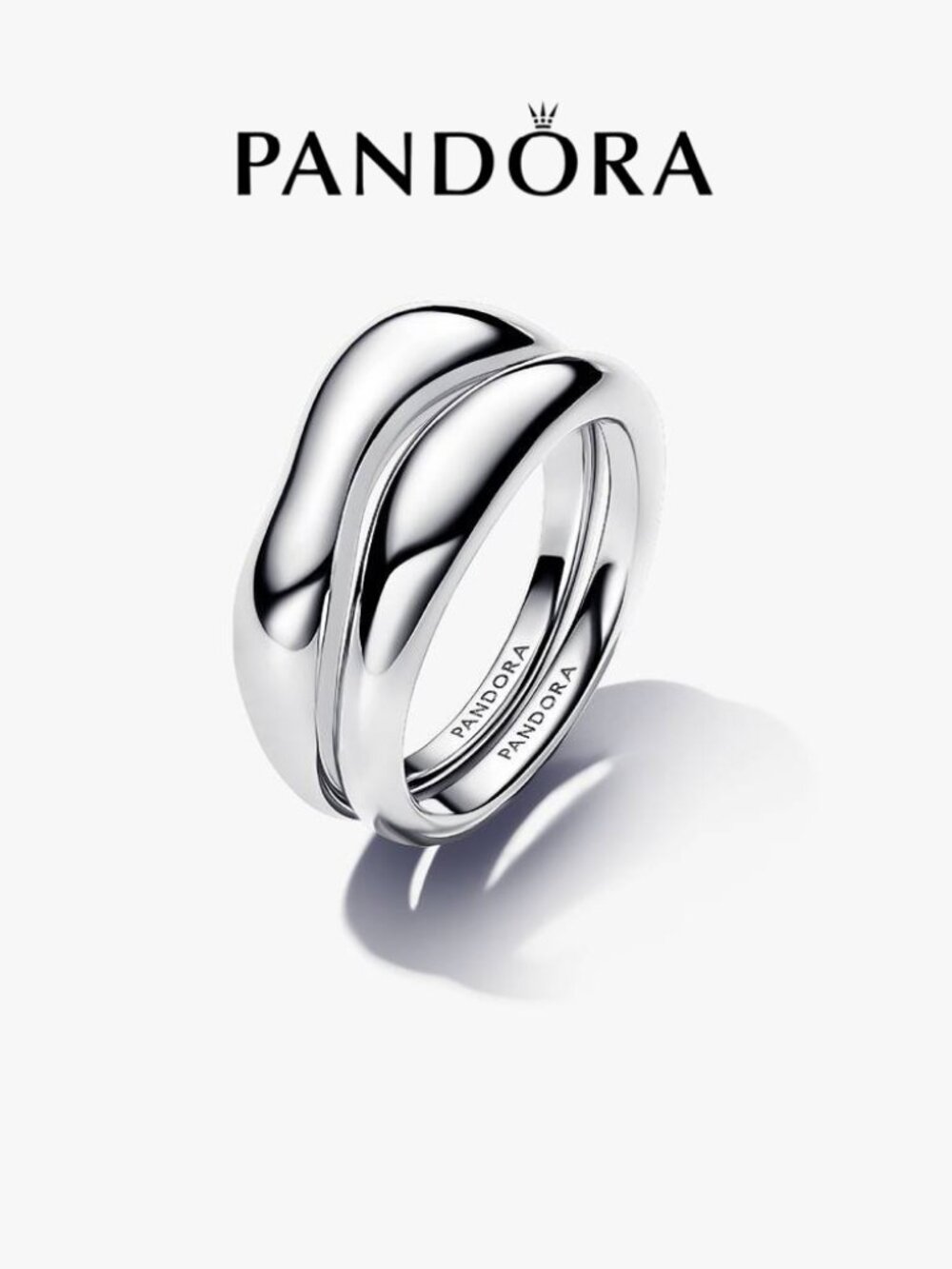 Pandora Organically Shaped Stacking Rings